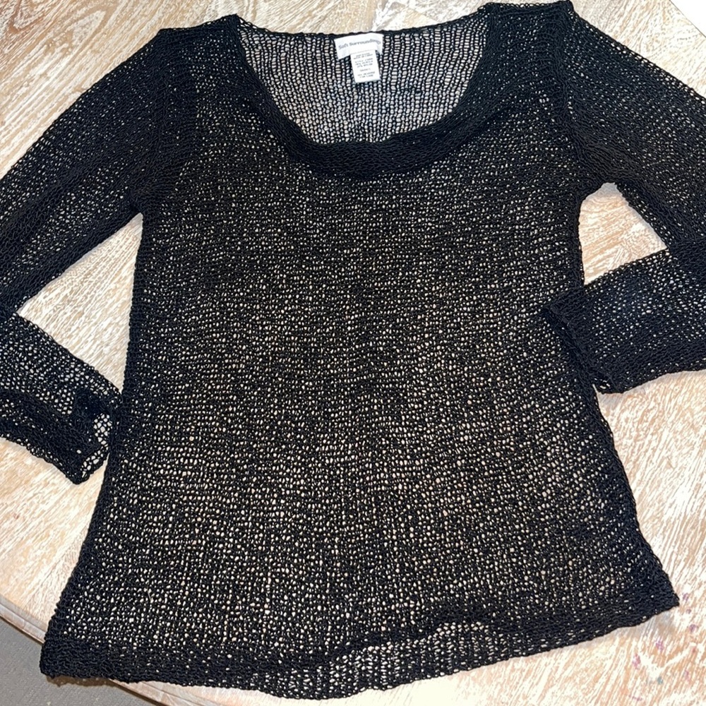 Soft Surroundings Womens Net Top Size Dmall